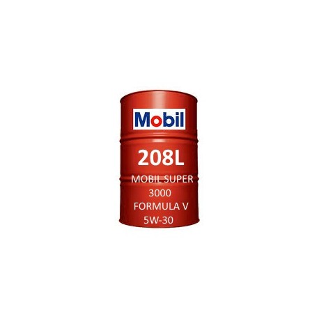 Mobil Super 3000 Formula V 5W-30 of 208L barrel