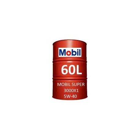Mobil Super 3000 X1 5W-40 60L barrel
