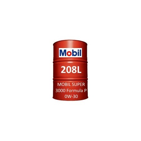 Mobil Super 3000 Formula P 0W-30 of 208L barrel